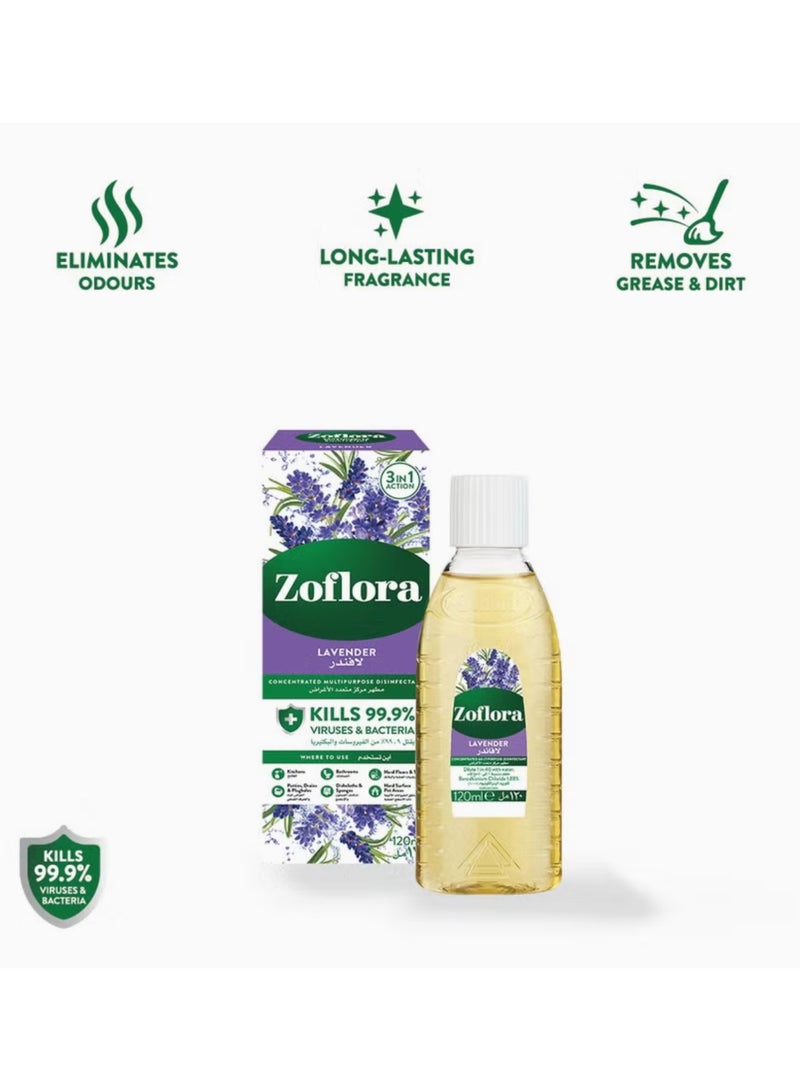Zoflora Multi-Purpose Concentrated Disinfectant Lavender 120ml - Image 2